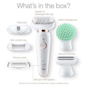 Braun Silk epil 9 Flex Epilator SES 9020 With 6 Extras