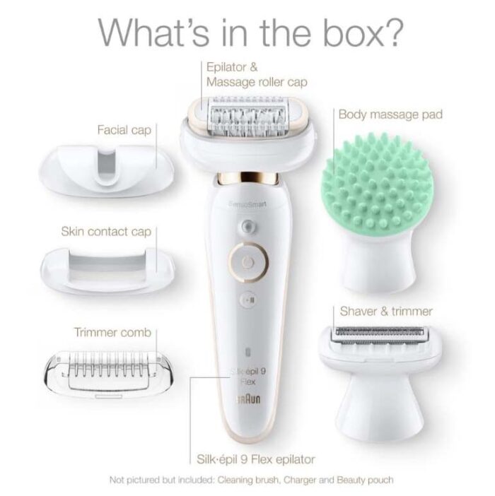 Braun Silk epil 9 Flex Epilator SES 9020 With 6 Extras