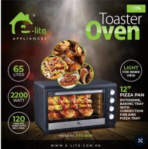 ETO-653R – OVEN TOASTER – 65 LTR – BLACK – 2 YEARS WARRANTY